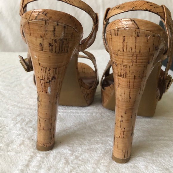 SOLD | Ralph Lauren | Glazed Cork Platform Heels - Picture 7 of 7